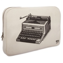Vintage carrier for modern day laptop, love!